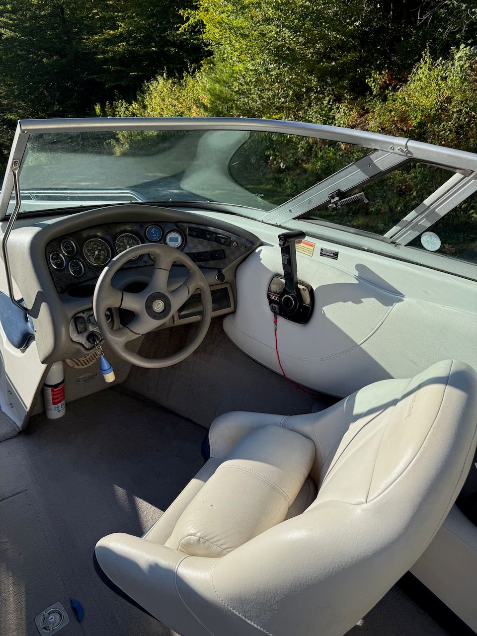 Interior of a 2000 Crownline 192 BR boat.