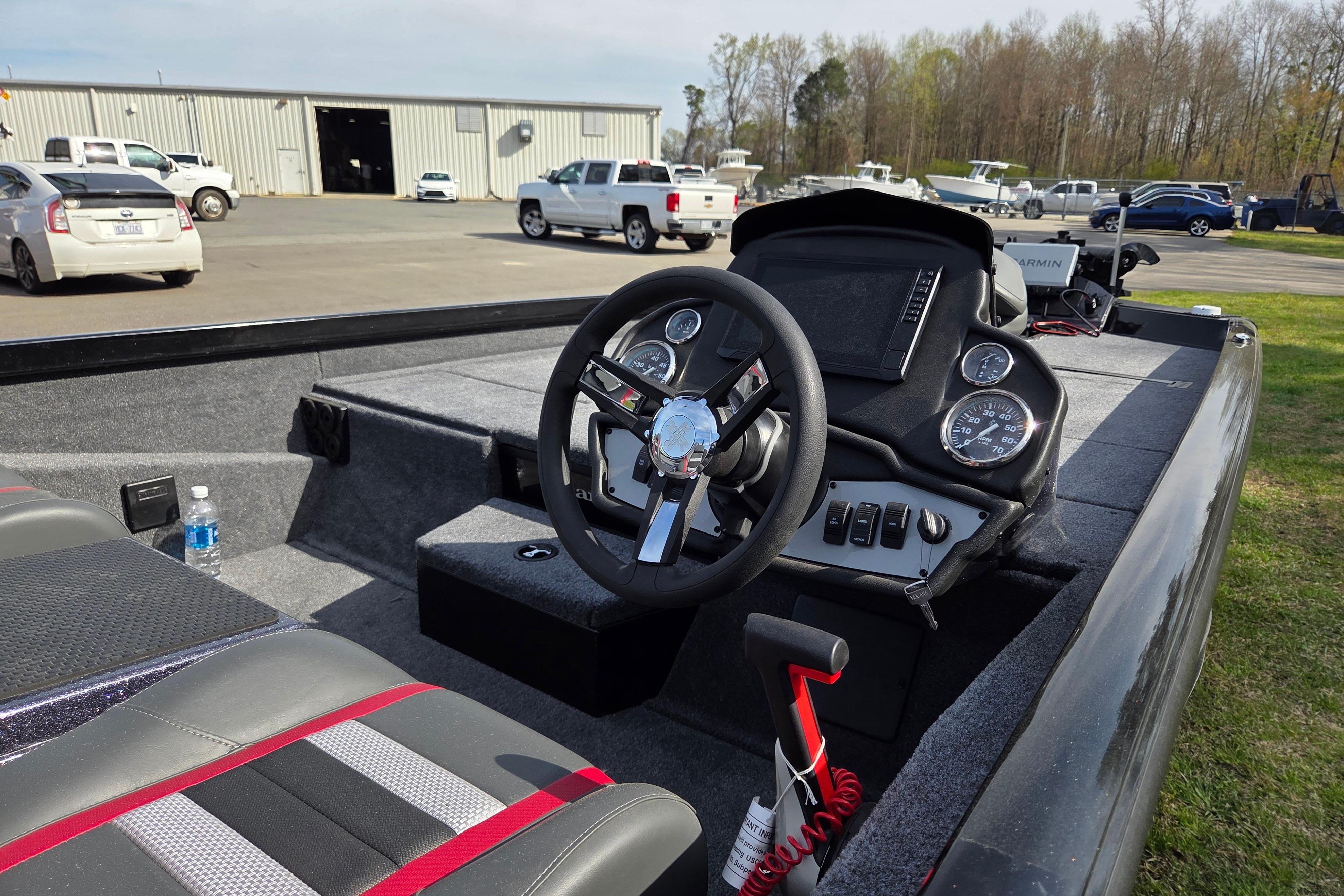Interior view of 2026 Ranger RT198P with steering console.
