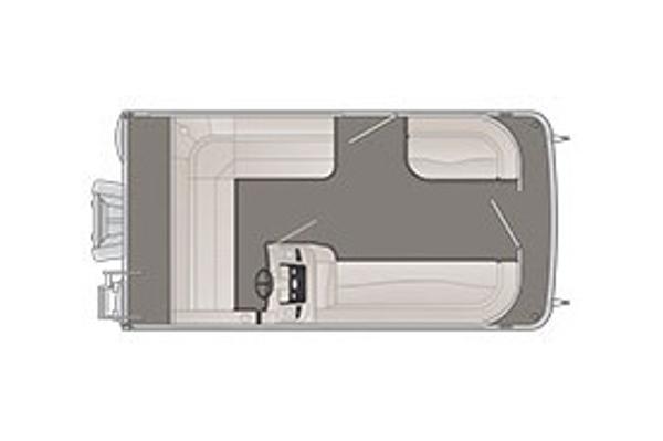 Manufacturer Provided Image: 2020 Bennington SV 168 SLV 8' Narrow Beam boat layout.