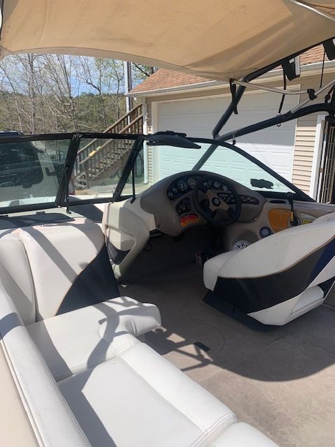 Interior of a 2001 Correct Craft Super Air Nautique boat.
