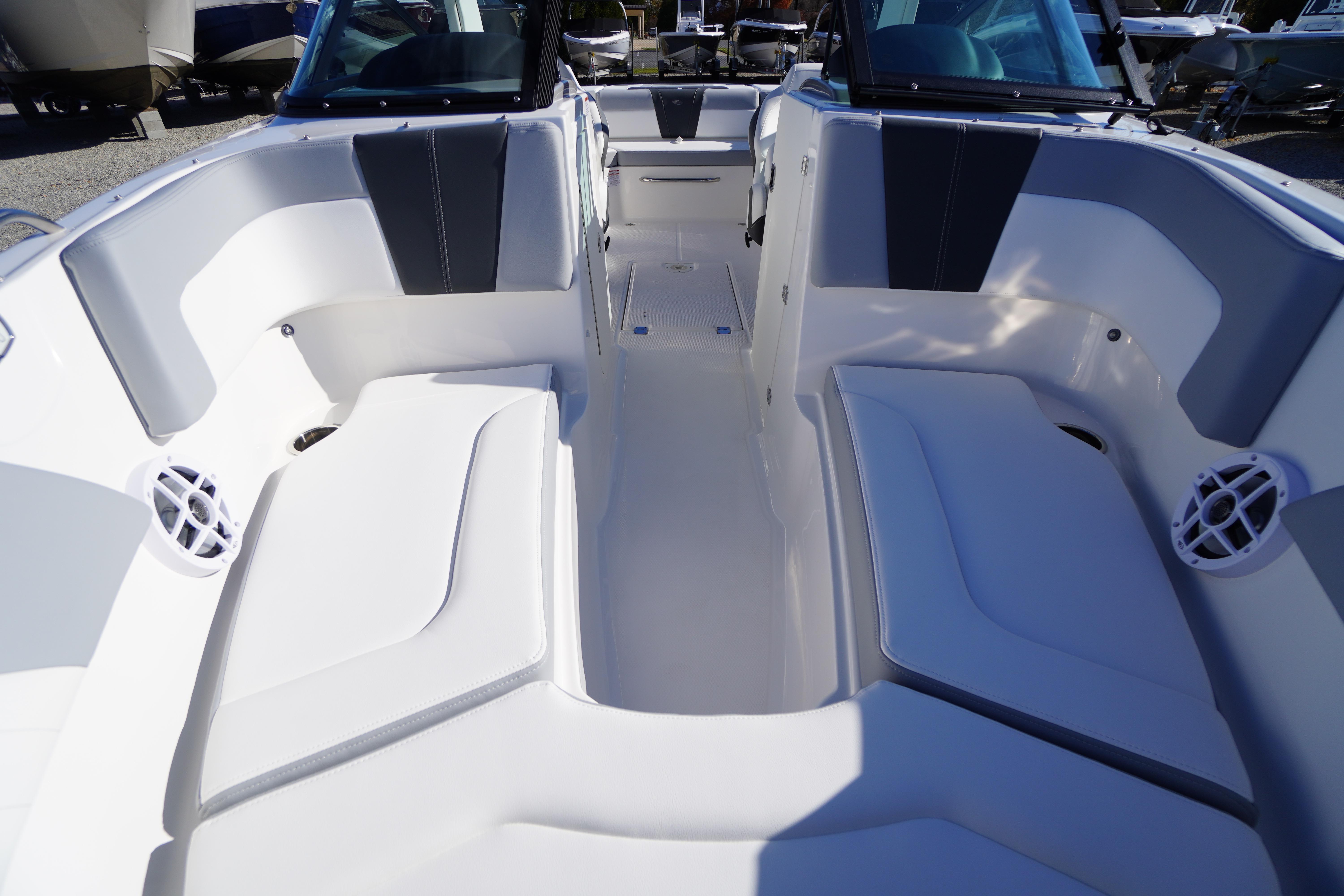 2026 Chaparral 23 SSi boat interior with spacious seating and modern design.