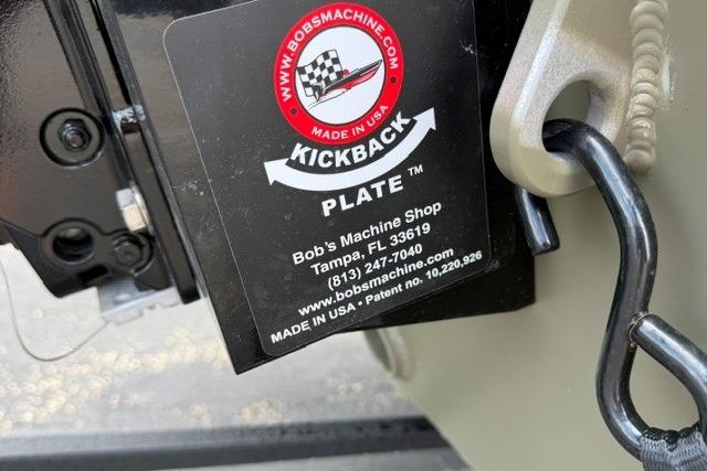 Kickback plate from Bob's Machine Shop on Tracker Grizzly 1756 T Marsh, 2026 model.