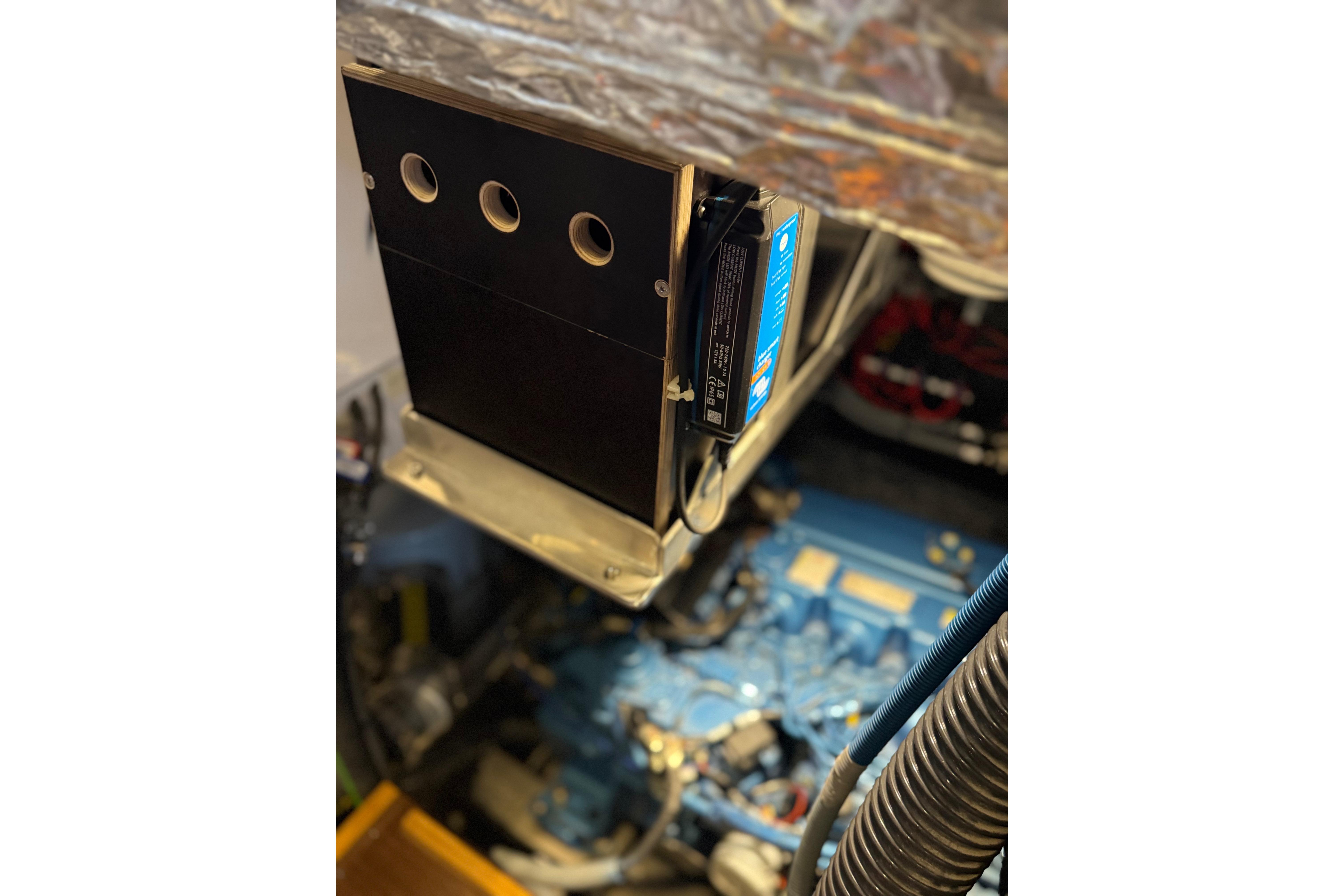 Engine room of 2023 Garcia SLOOP ALUMINIUM 51 yacht, showcasing mechanical components.