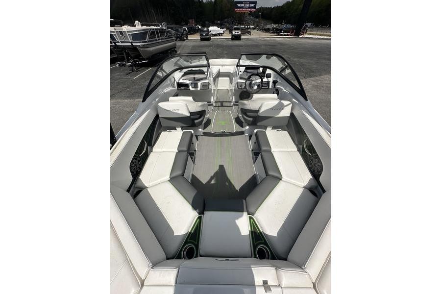 2024 Tahoe 210 S boat interior with spacious seating and modern design.