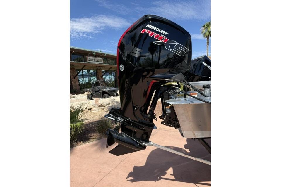 2026 Sun Tracker Party Barge 20 DLX with Mercury Pro XS outboard motor.
