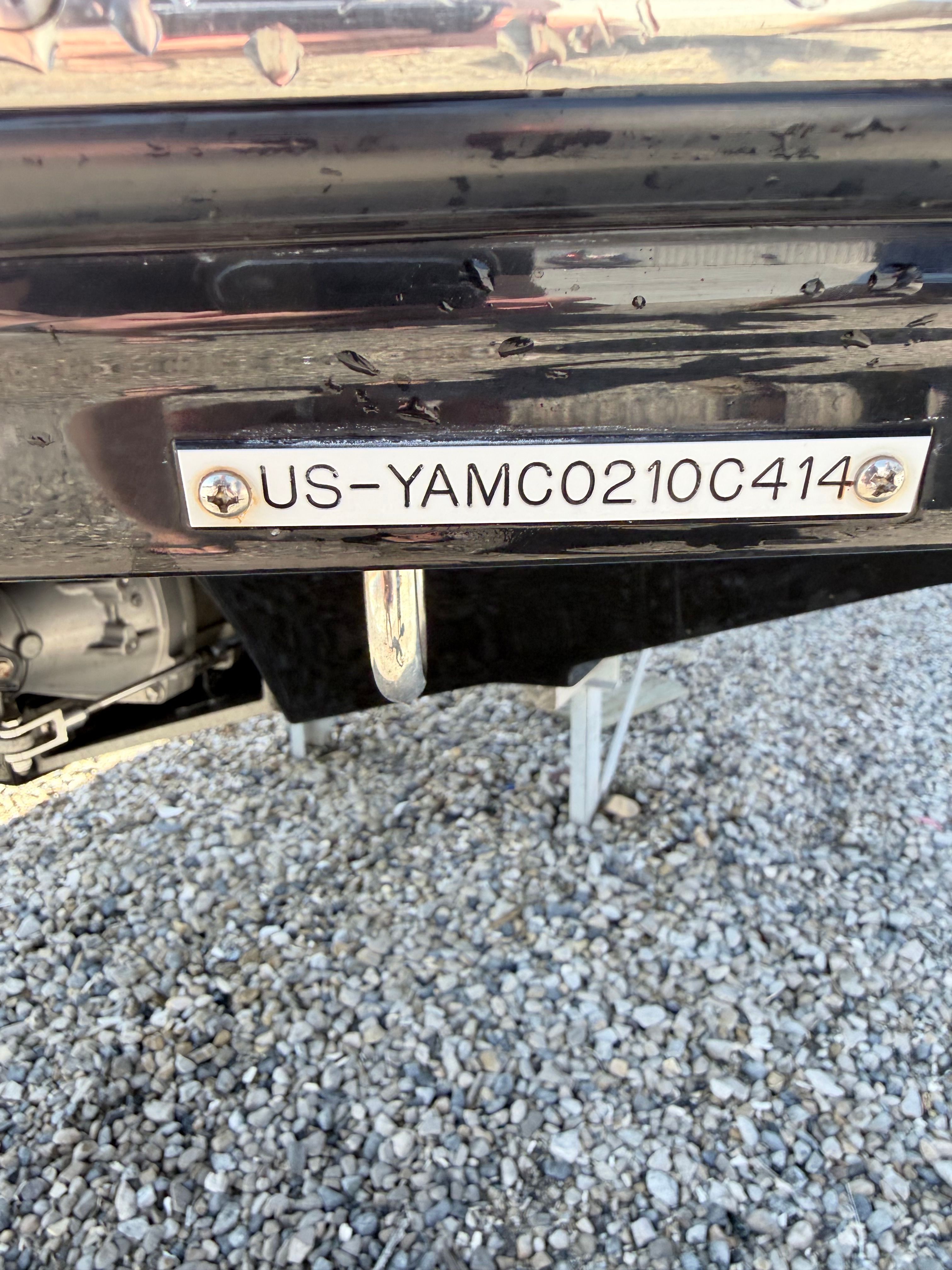 Close-up of the serial number on a 2014 Yamaha 242 Limited S boat.