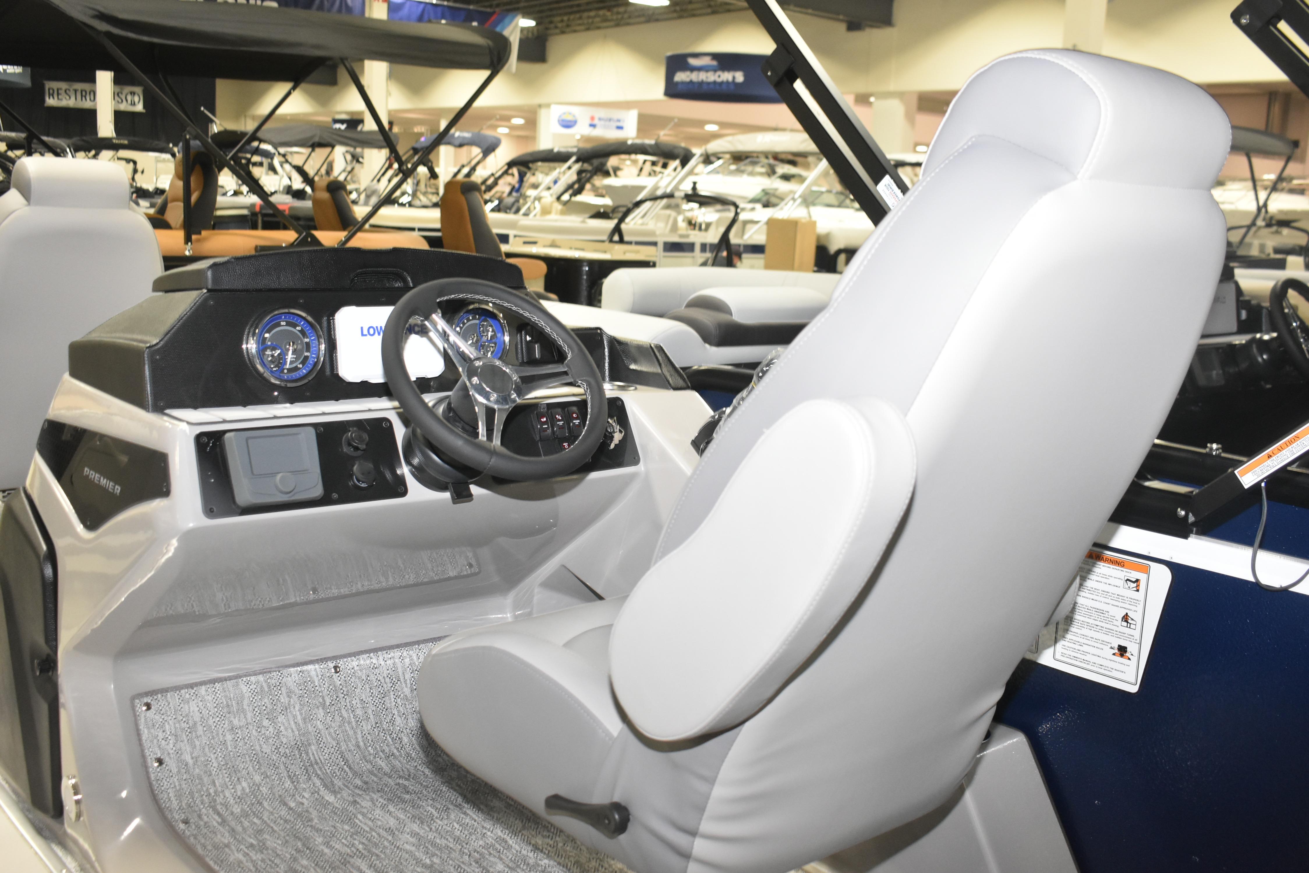 2026 Premier 230 Sunsation Angler 4PT - PTX boat interior with steering console.