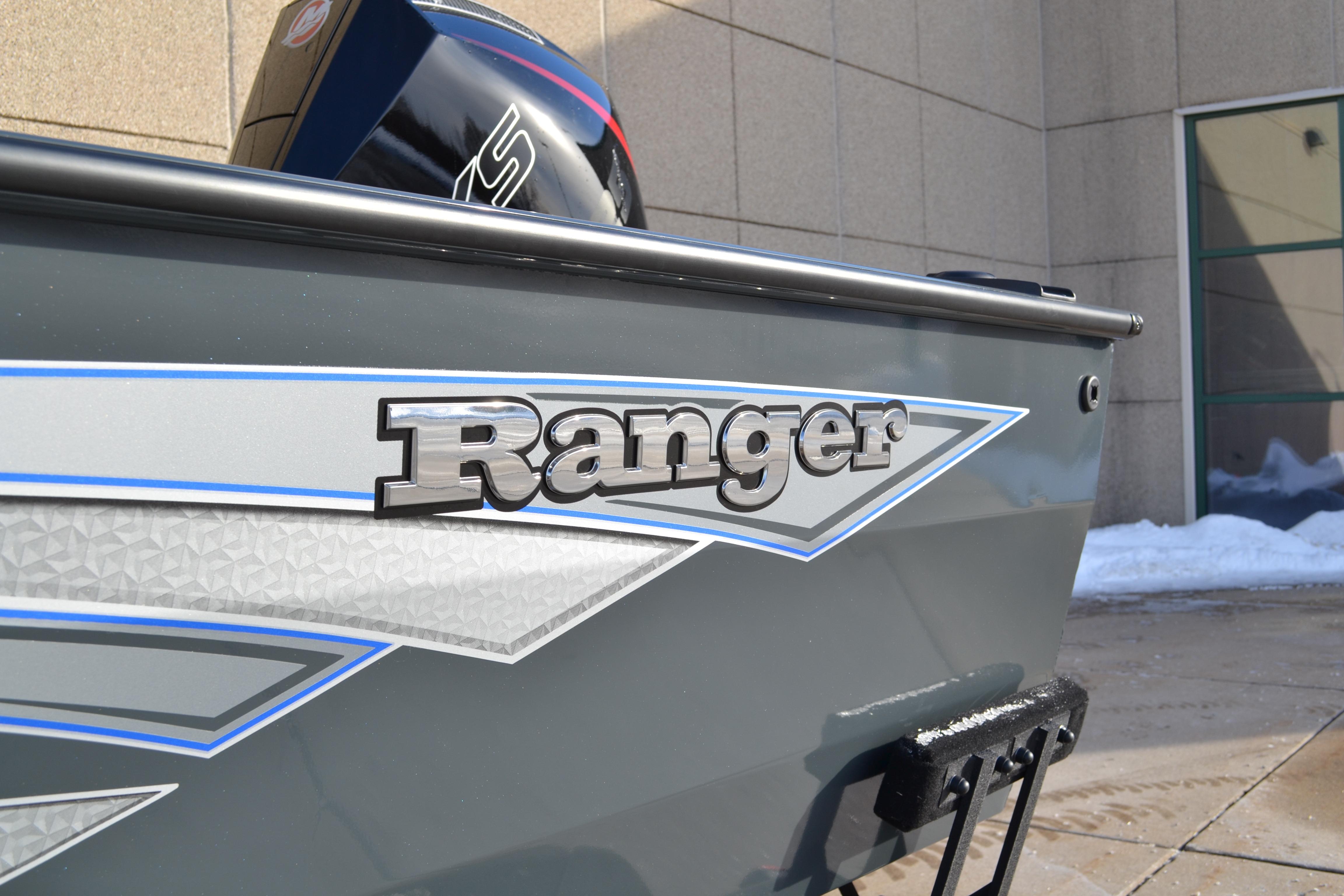 2026 Ranger VX1888 WT boat with sleek design and logo detail.
