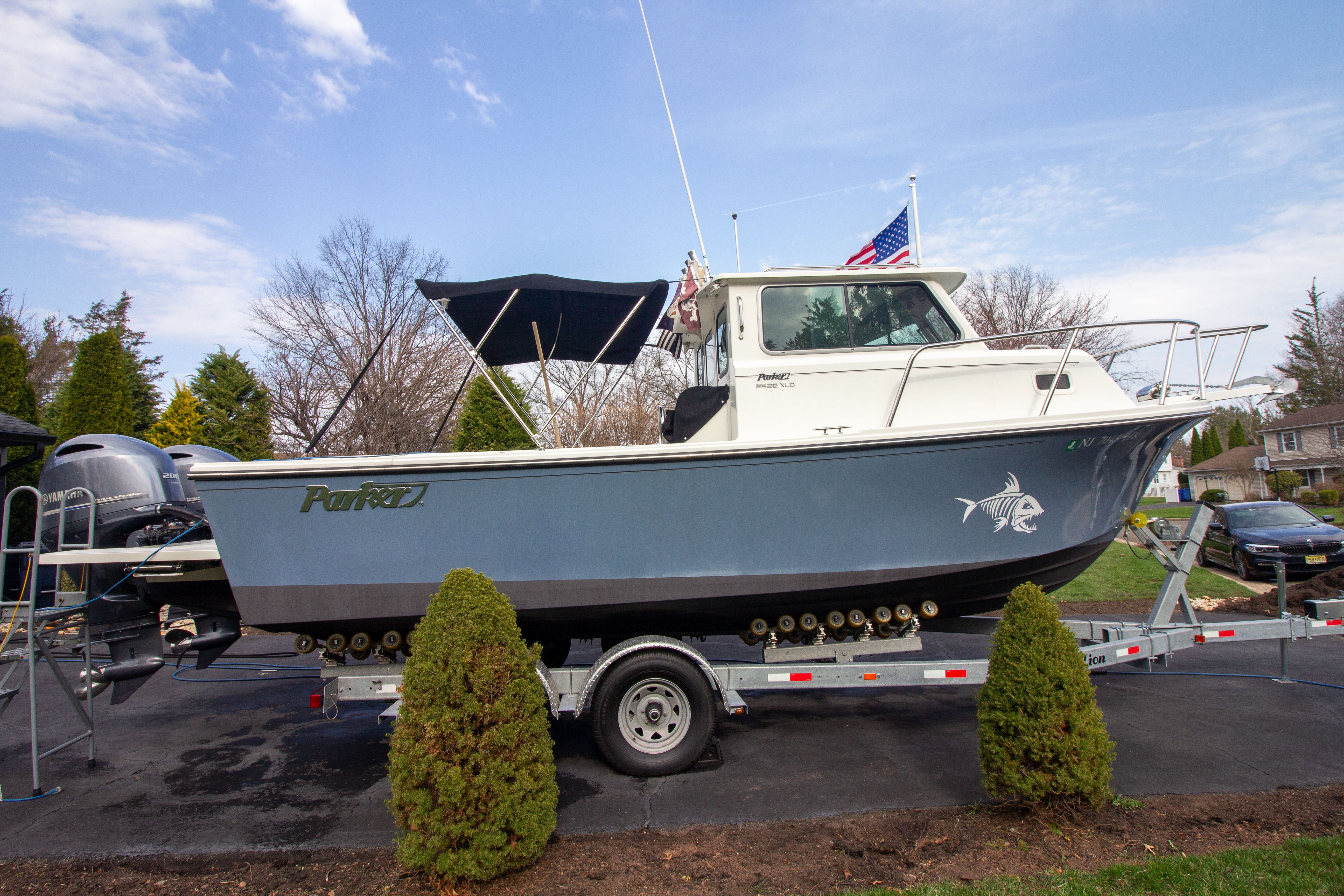 2022 Parker 2520 XLD Sport Cabin on trailer outdoors.