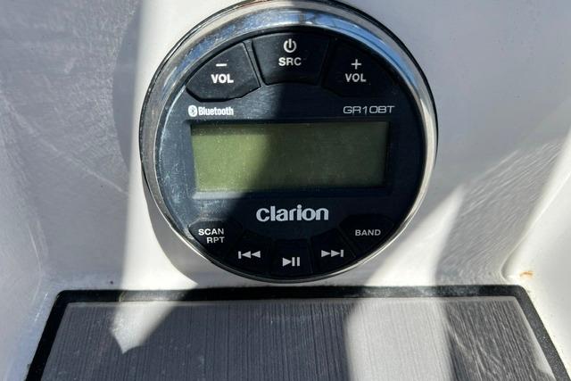 Clarion GR10BT audio system on 2019 Yamaha Boats 190 FSH Sport.