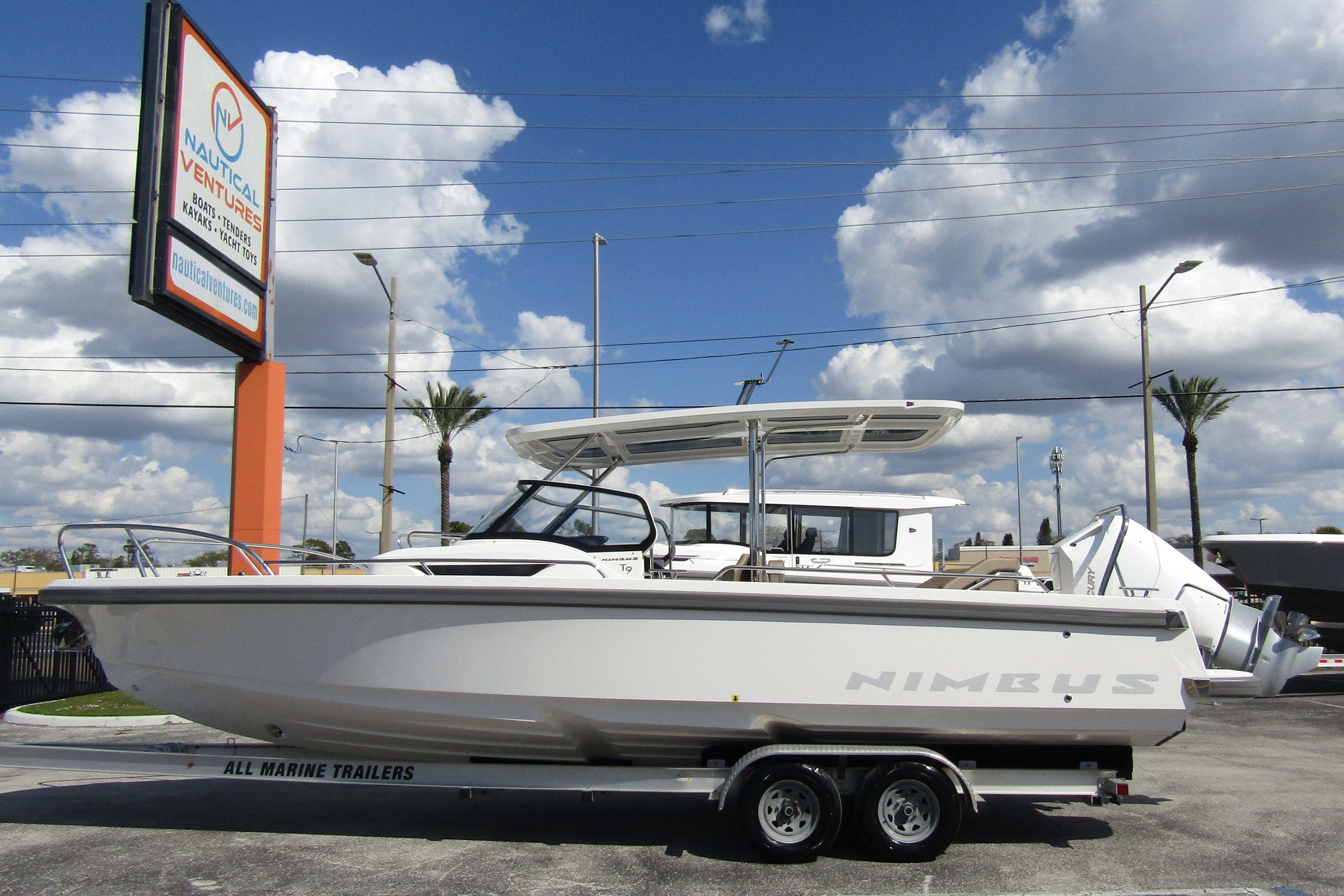 Nimbus Tender 9 boat 2026 on trailer at Nautical Ventures.