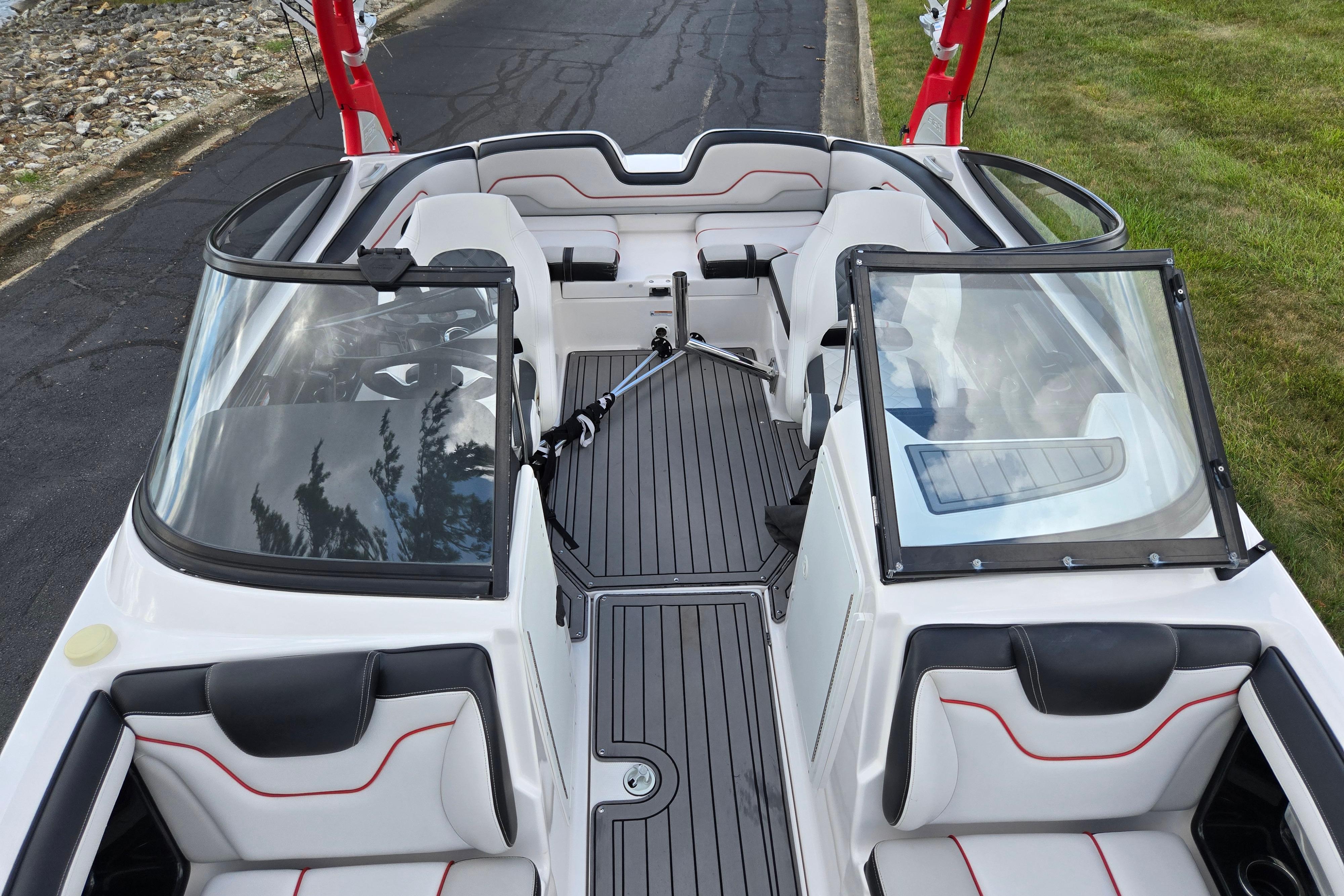 2018 Yamaha Boats 212X interior with sleek seating and modern design.