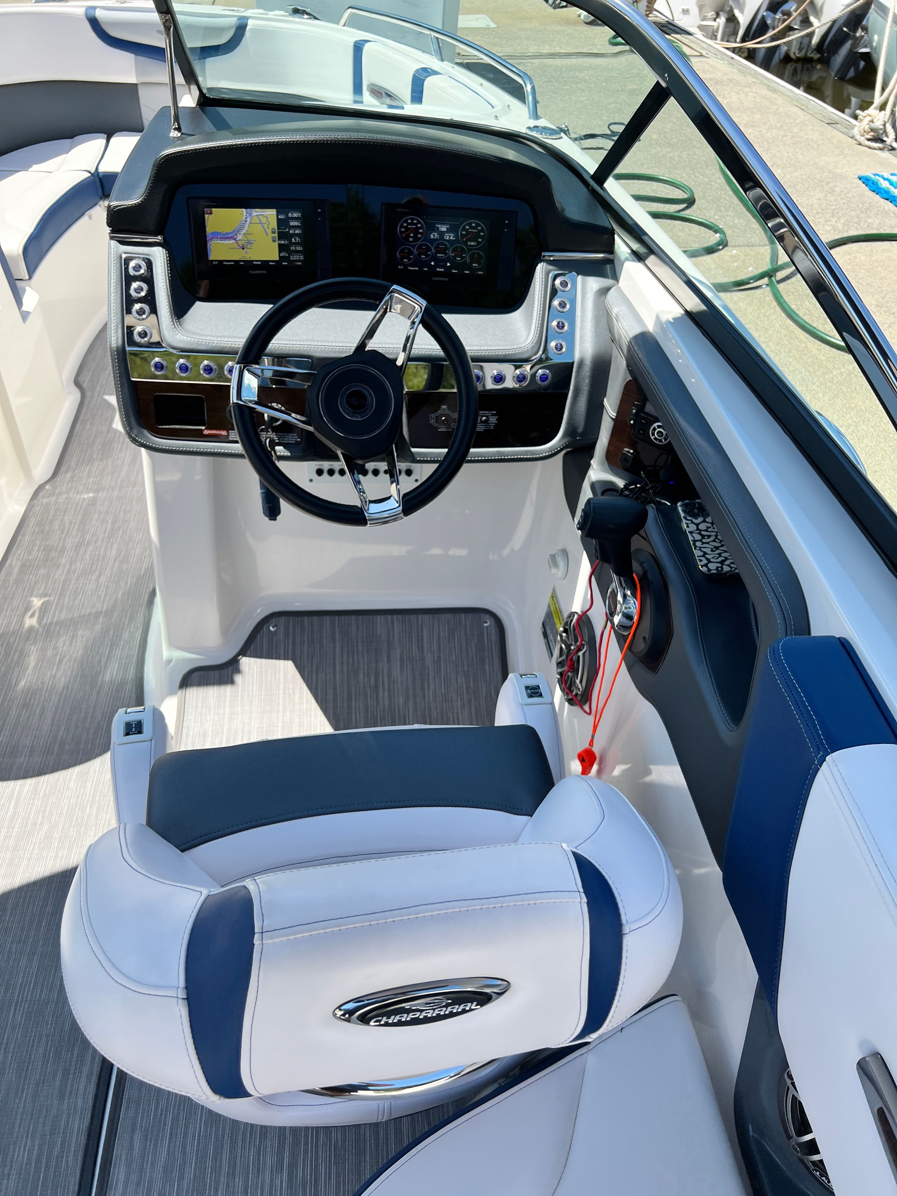 Interior view of 2020 Chaparral 256 SSX helm.