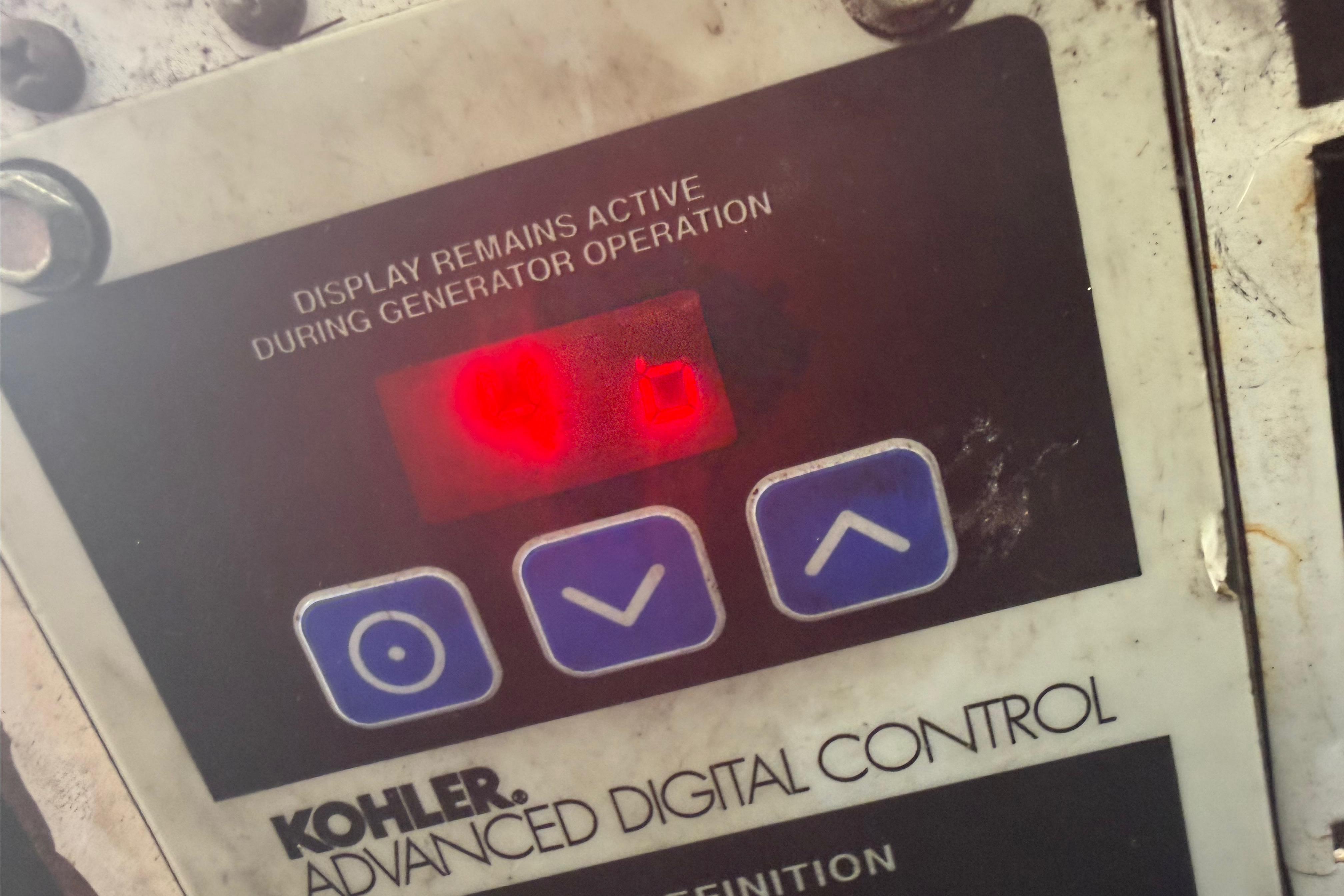 Kohler advanced digital control panel with active display on a 2006 Formula 330 Sun Sport.