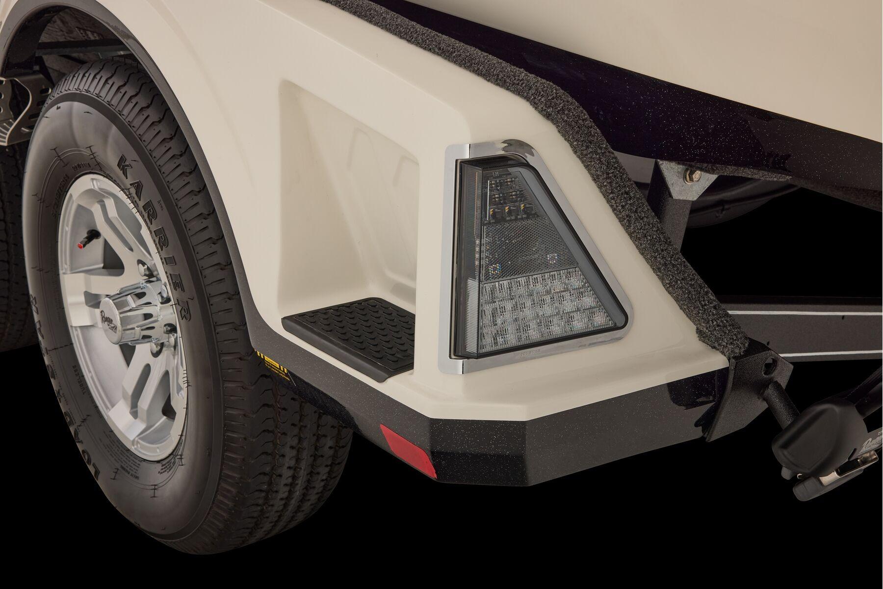 Manufacturer Provided Image: 2026 Ranger 620xFS Pro trailer with Karr tires and modern tail light design.