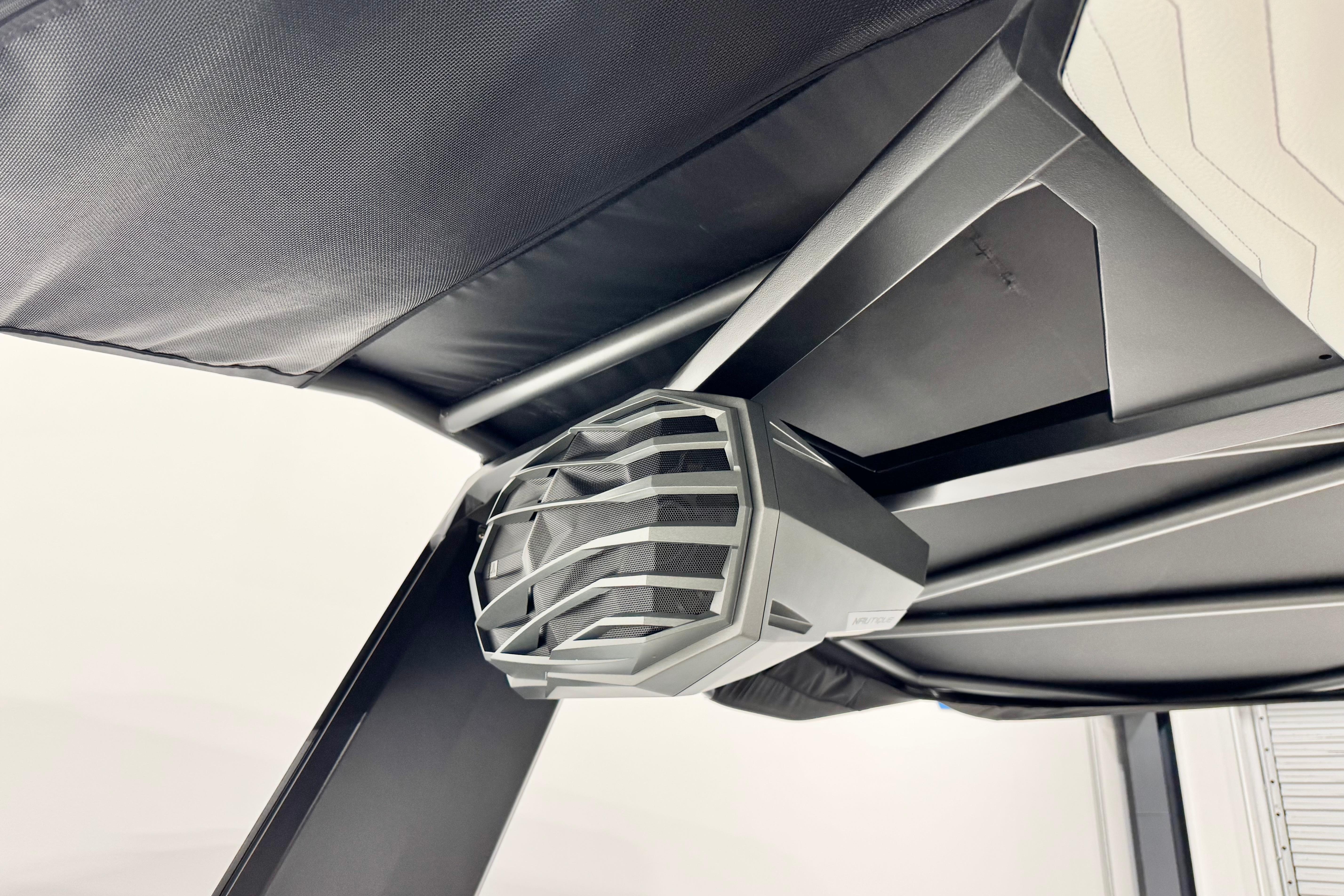 2026 Nautique Super Air Nautique G23 Paragon speaker detail under canopy.