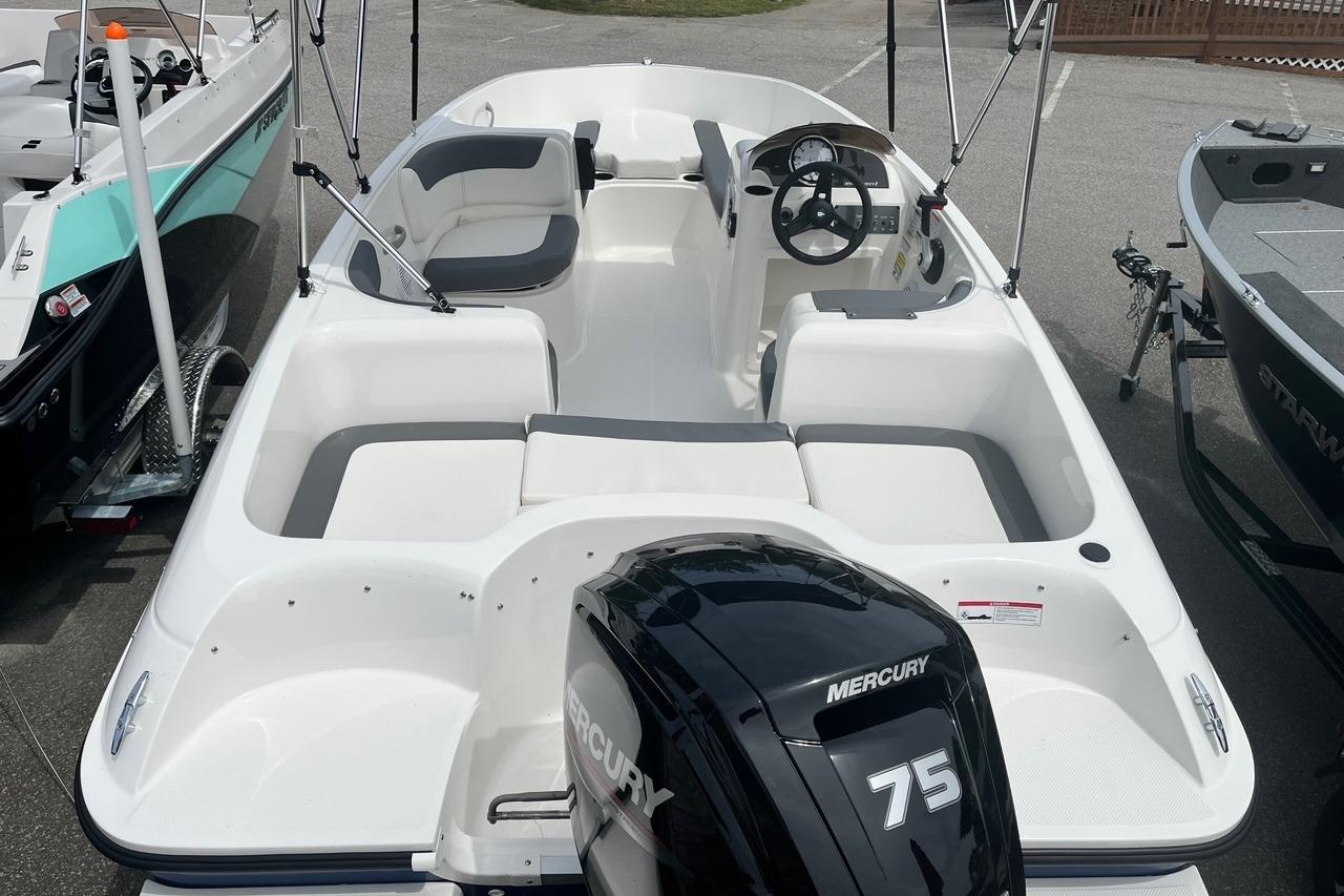 2026 Bayliner Element E16 boat with Mercury 75 engine.