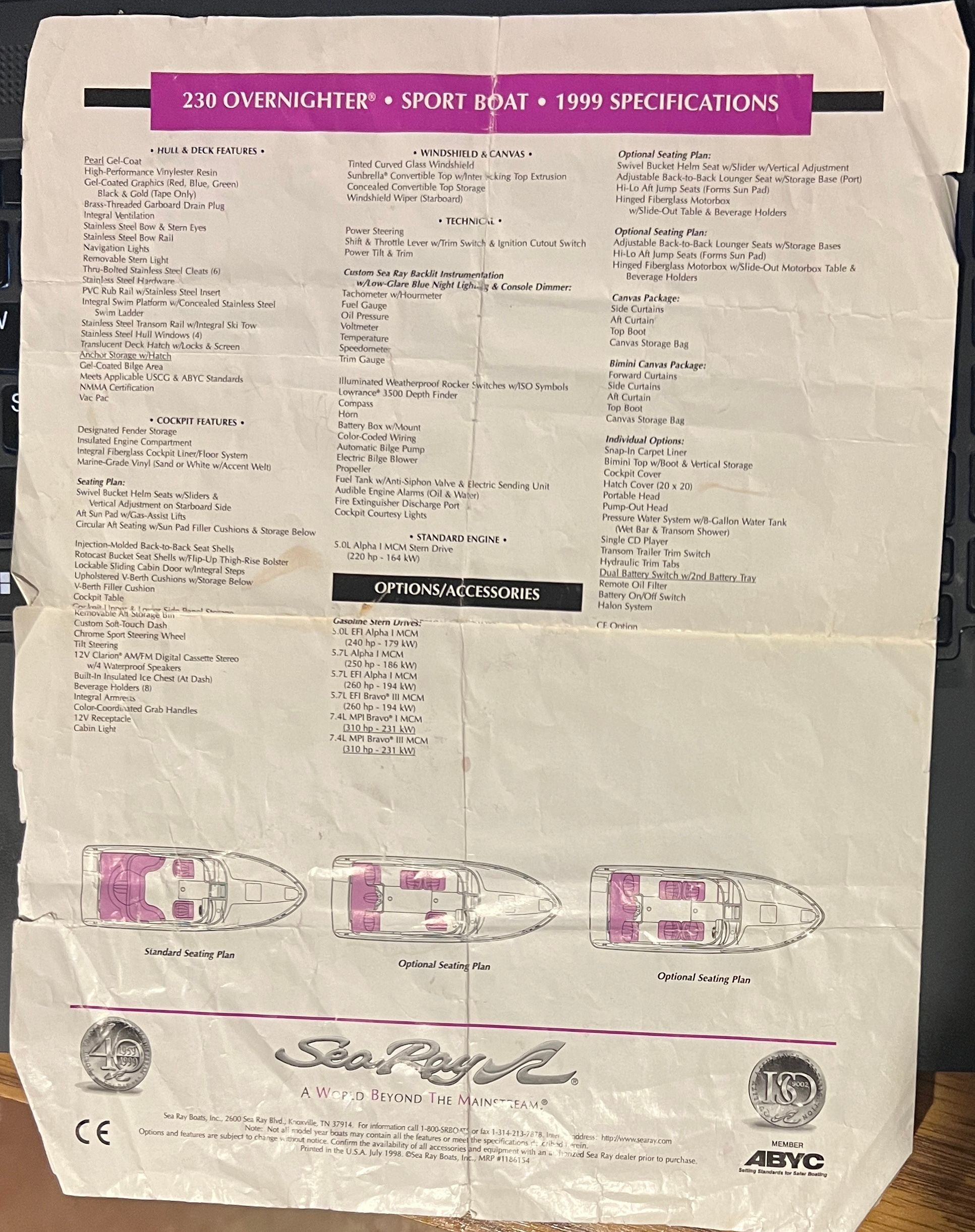 1999 Sea Ray 230 Overnighter - 93