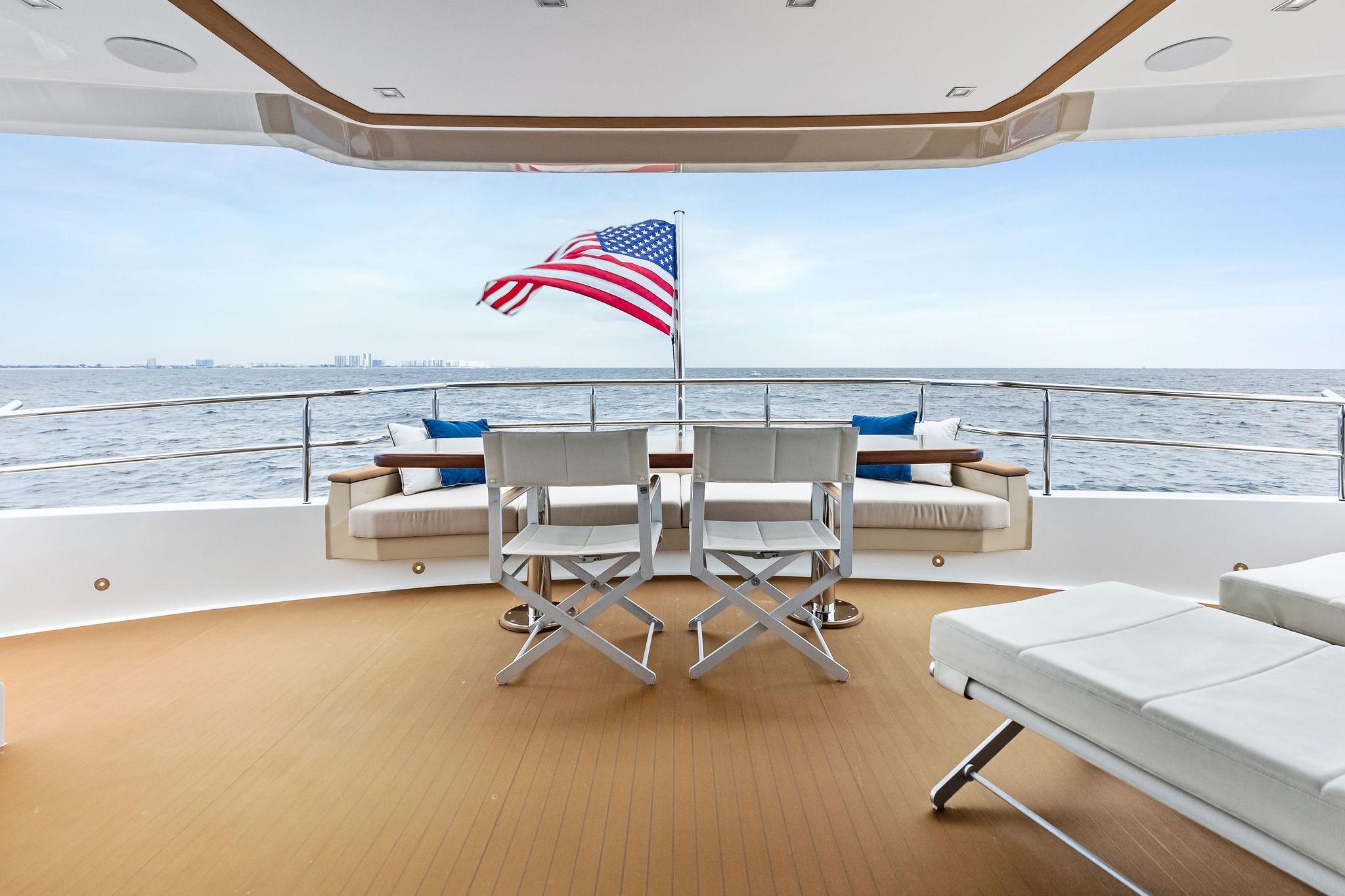 Outside Master Stateroom, aft deck