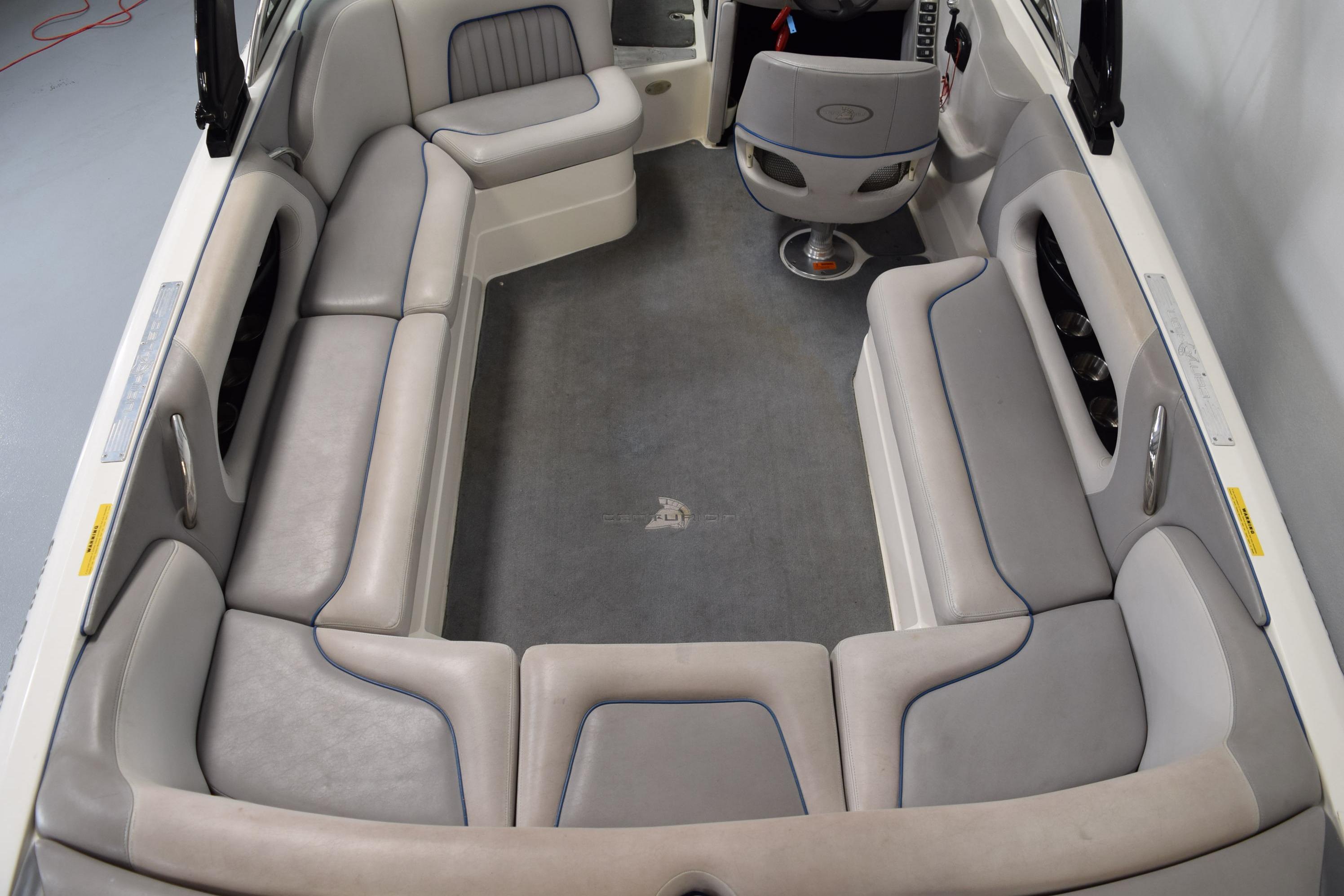 Interior of a 2007 Centurion SV 240 boat with spacious seating and modern design.