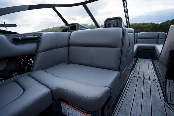 Manufacturer Provided Image: 2026 Moomba Craz boat interior with sleek gray seating and modern design.