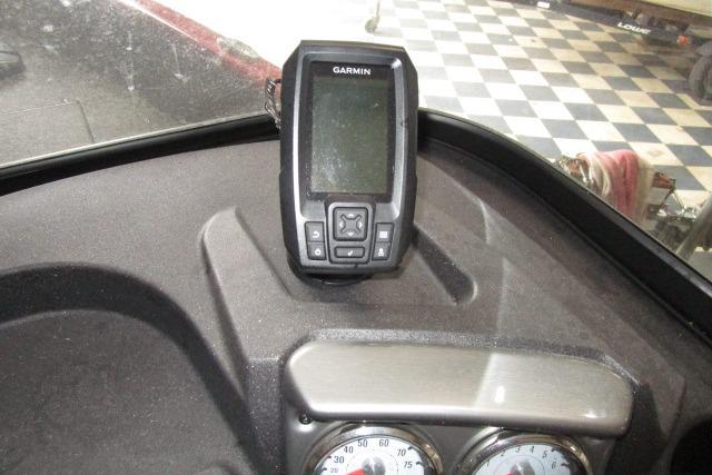 2024 Tracker Pro Guide V-16 WT dashboard with Garmin GPS device.