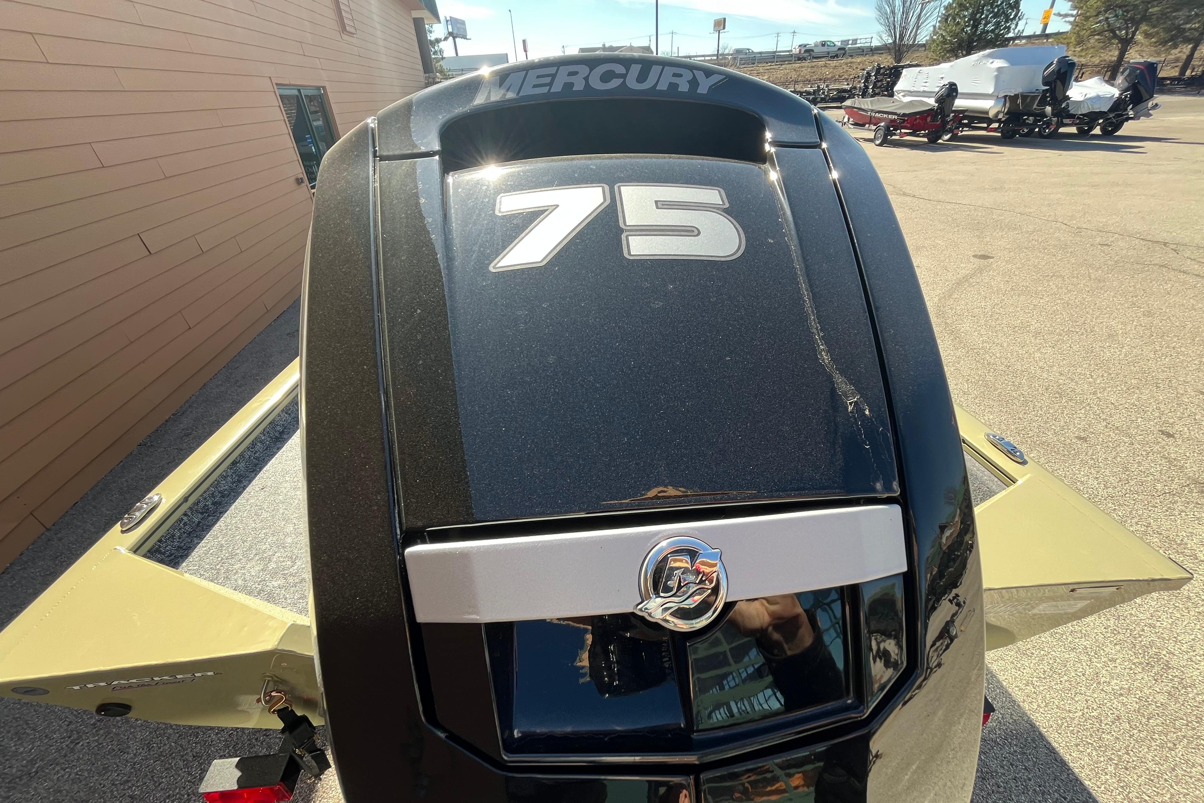 2026 Tracker Pro Team 175 Crappie Edition with Mercury 75 engine, outdoor display.
