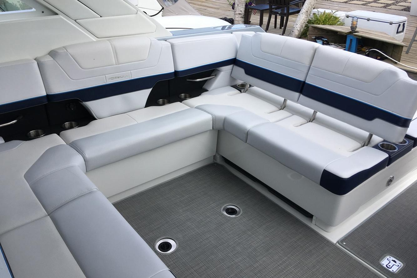 Manufacturer Provided Image: Luxurious seating area on 2026 Formula 380 Super Sport Crossover OB boat.
