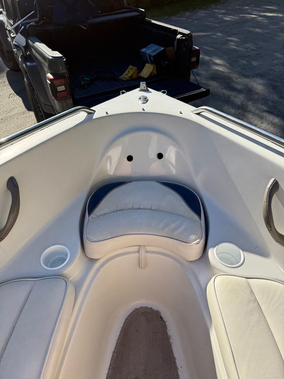 Interior of a 2000 Crownline 192 BR boat.