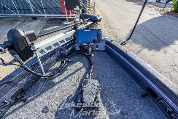 2024 Recon 985 SC boat with advanced navigation system and foot pedal control.