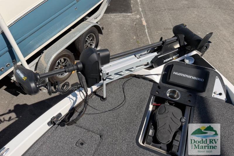 2021 Caymas CX 18 SS boat with Minn Kota trolling motor and Humminbird fish finder.