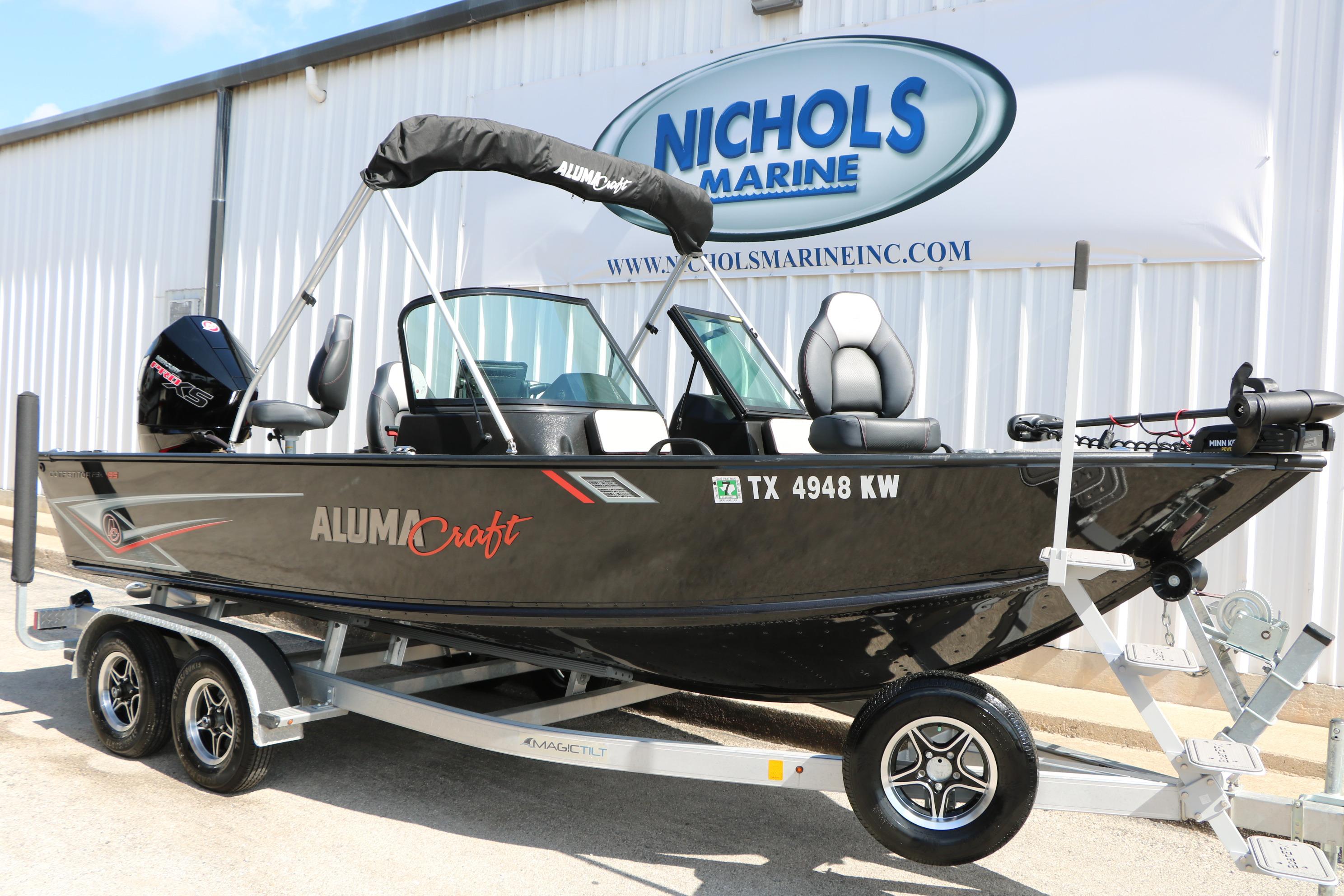 2023 Alumacraft Competitor FSX 185 boat on trailer at Nichols Marine.