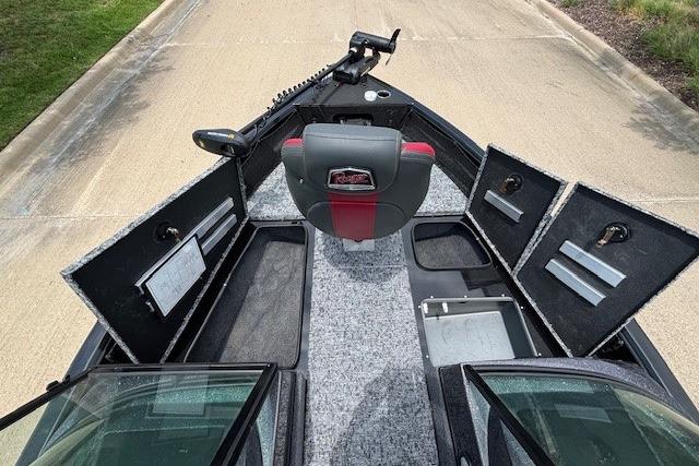 2026 Ranger VS1782SC Angler boat interior with storage compartments and seating.
