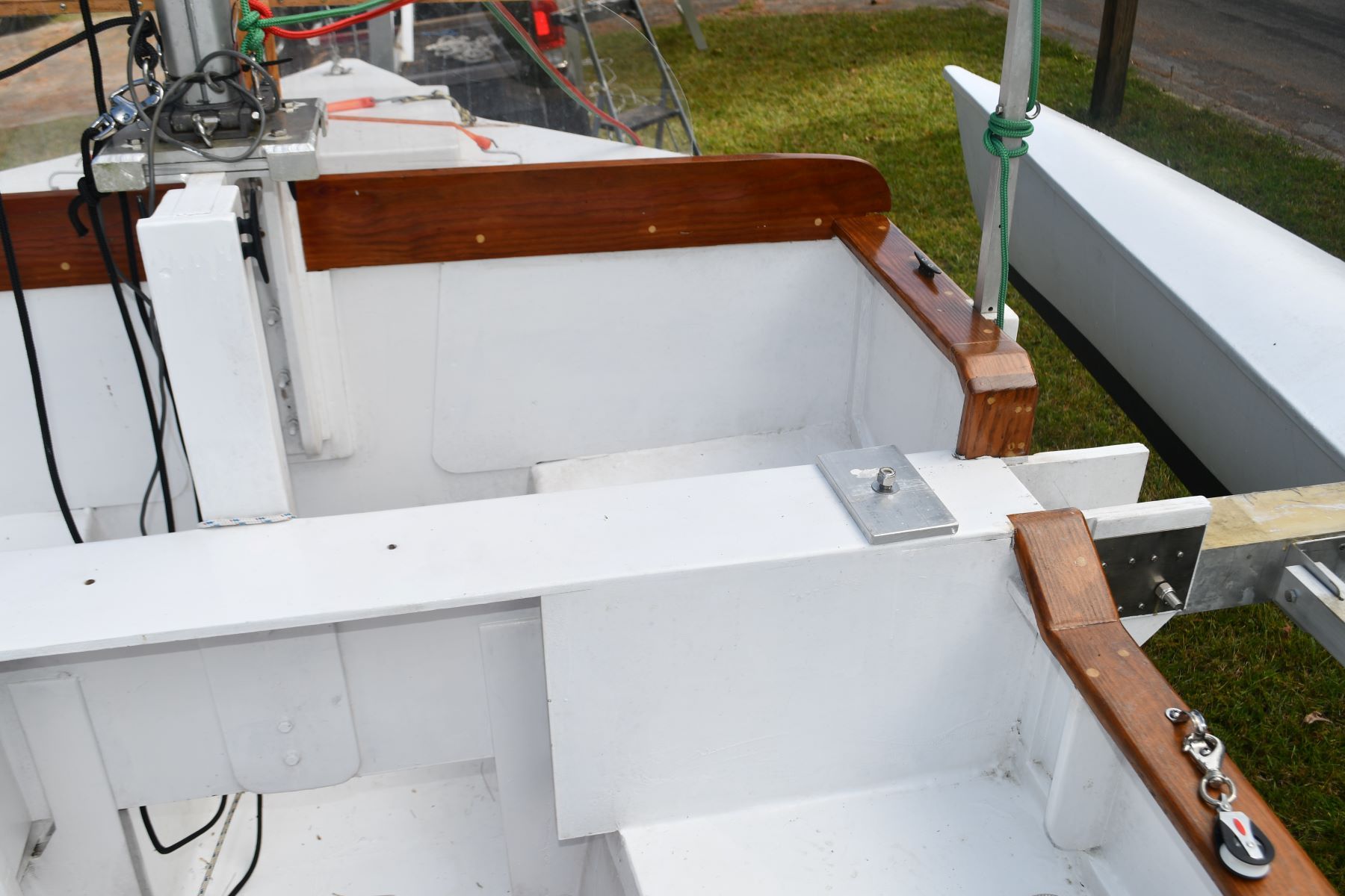 Interior view of a Custom Strike 18 boat, year 2020.