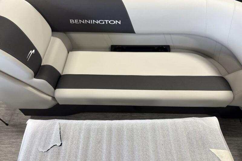 2026 Bennington 22 SSRSF boat interior with sleek seating and modern design.