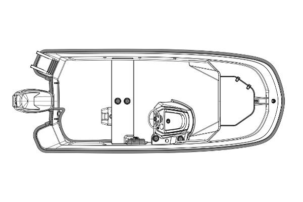 Manufacturer Provided Image: Top view of 2024 Boston Whaler 130 Super Sport boat layout.