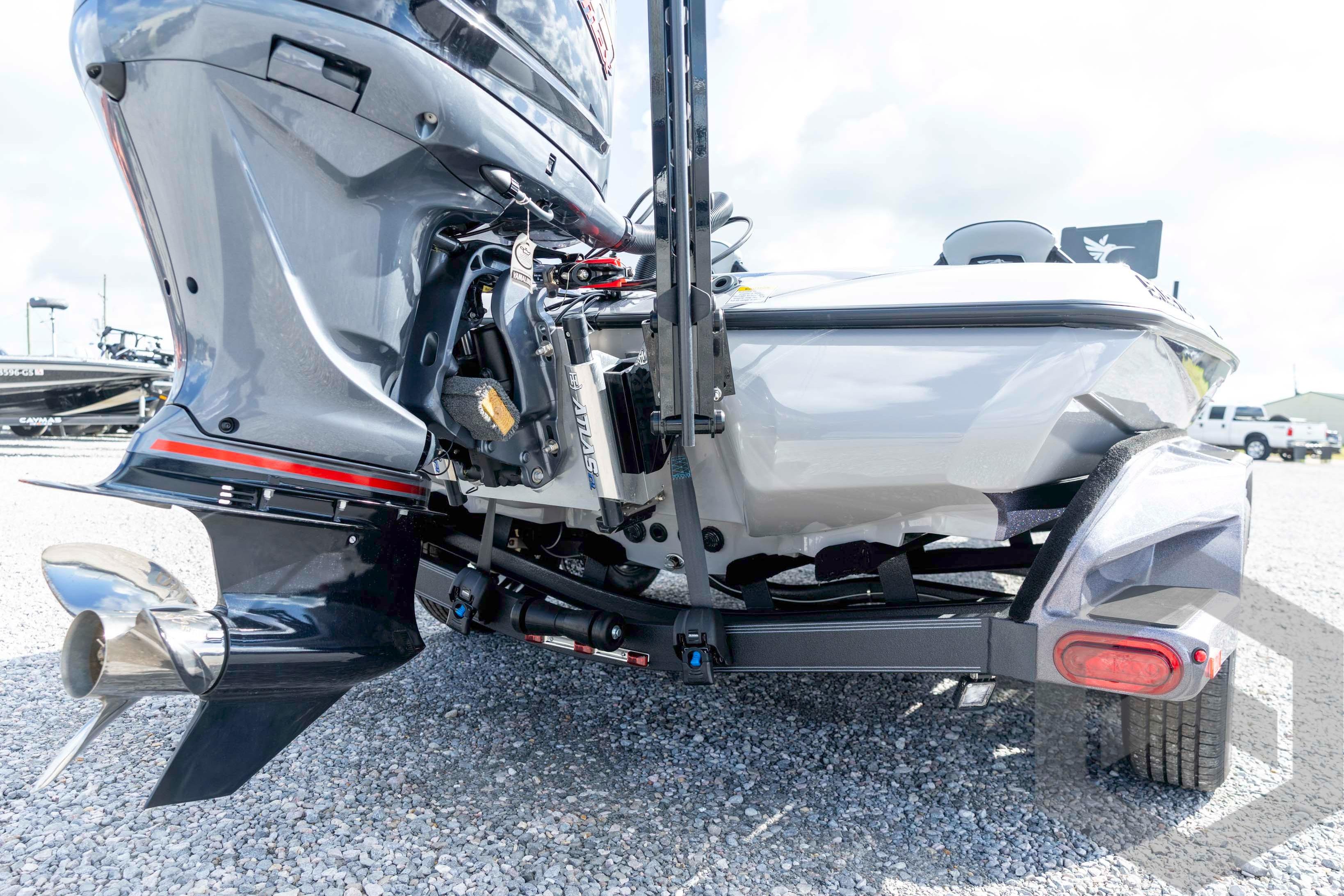 2026 Skeeter FXR20 FLEX boat rear view with powerful outboard motor.