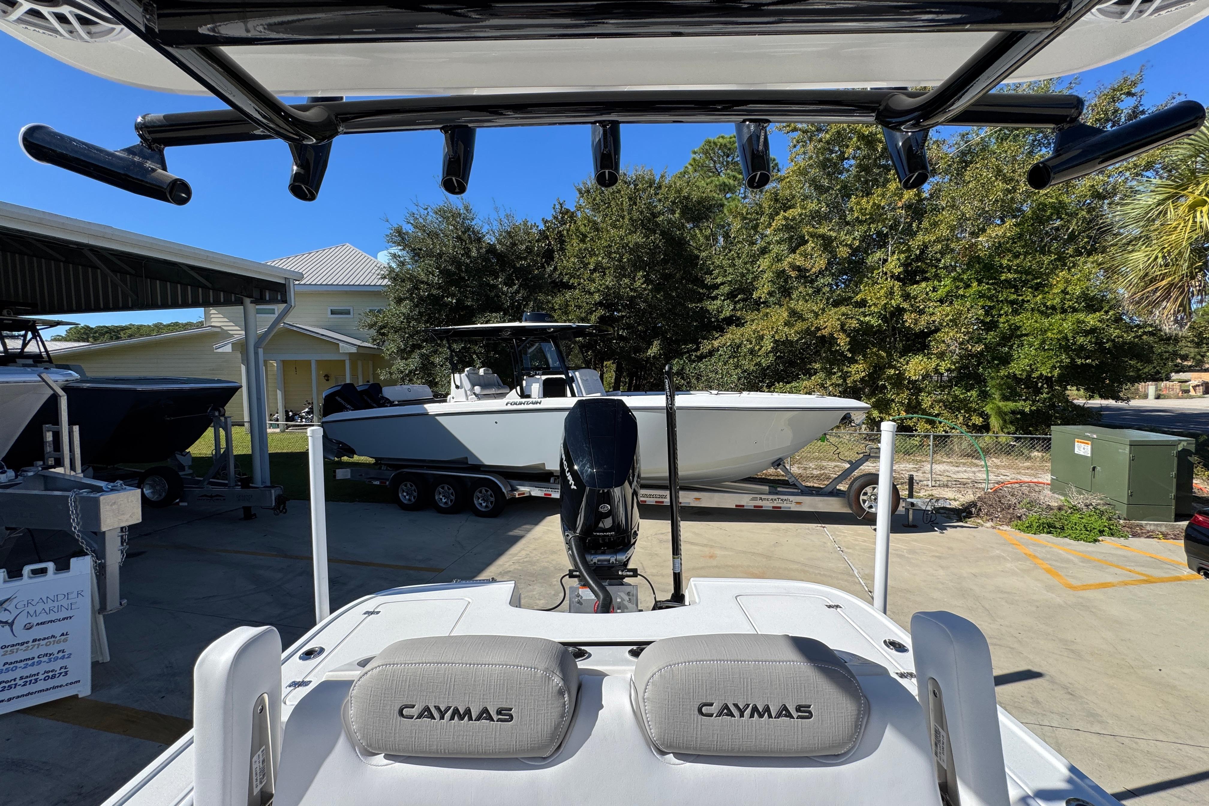 2026 Caymas 28 HB boat at marina, featuring sleek design and modern amenities.