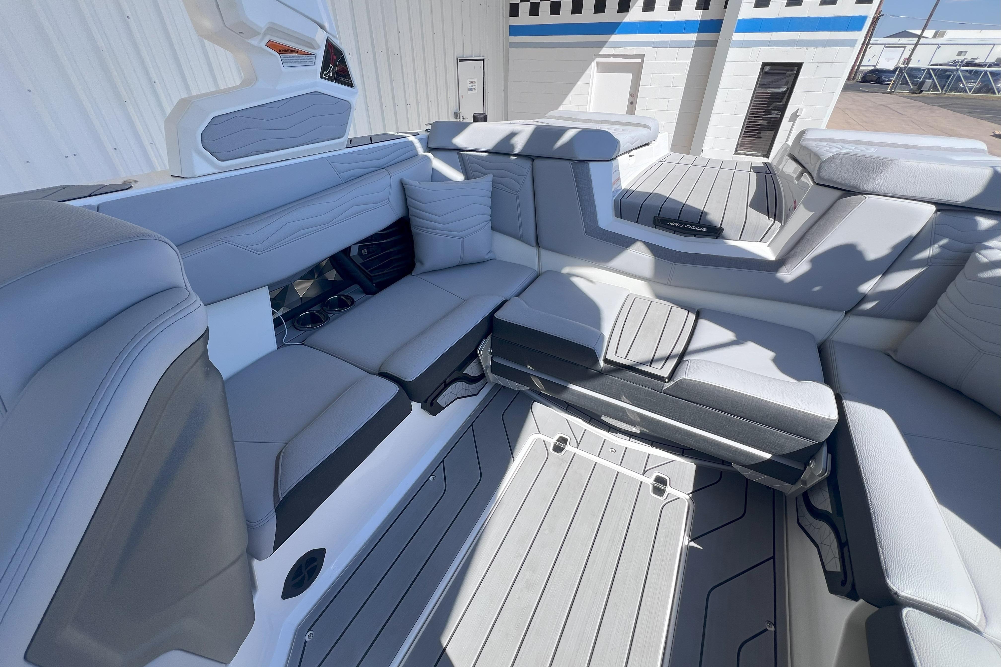 2025 Nautique Super Air Nautique G21 interior with luxurious seating and modern design.