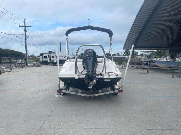 2022 Hurricane SS185 OB boat with outboard motor on trailer.