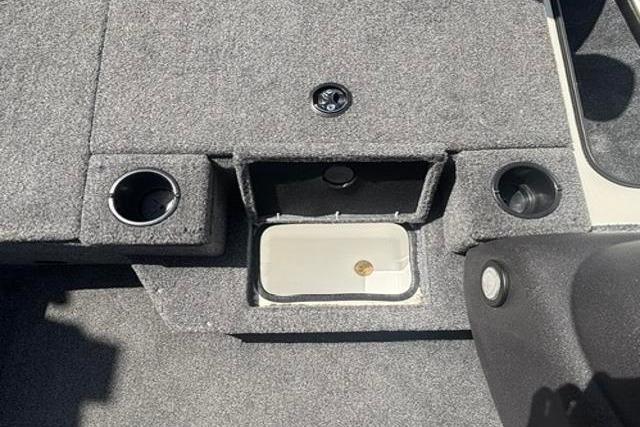 2021 Tracker Pro Team 175 TXW Tournament Edition boat interior with storage compartments.