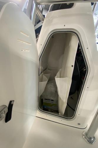 2024 Key West 250 Bay Reef storage compartment.
