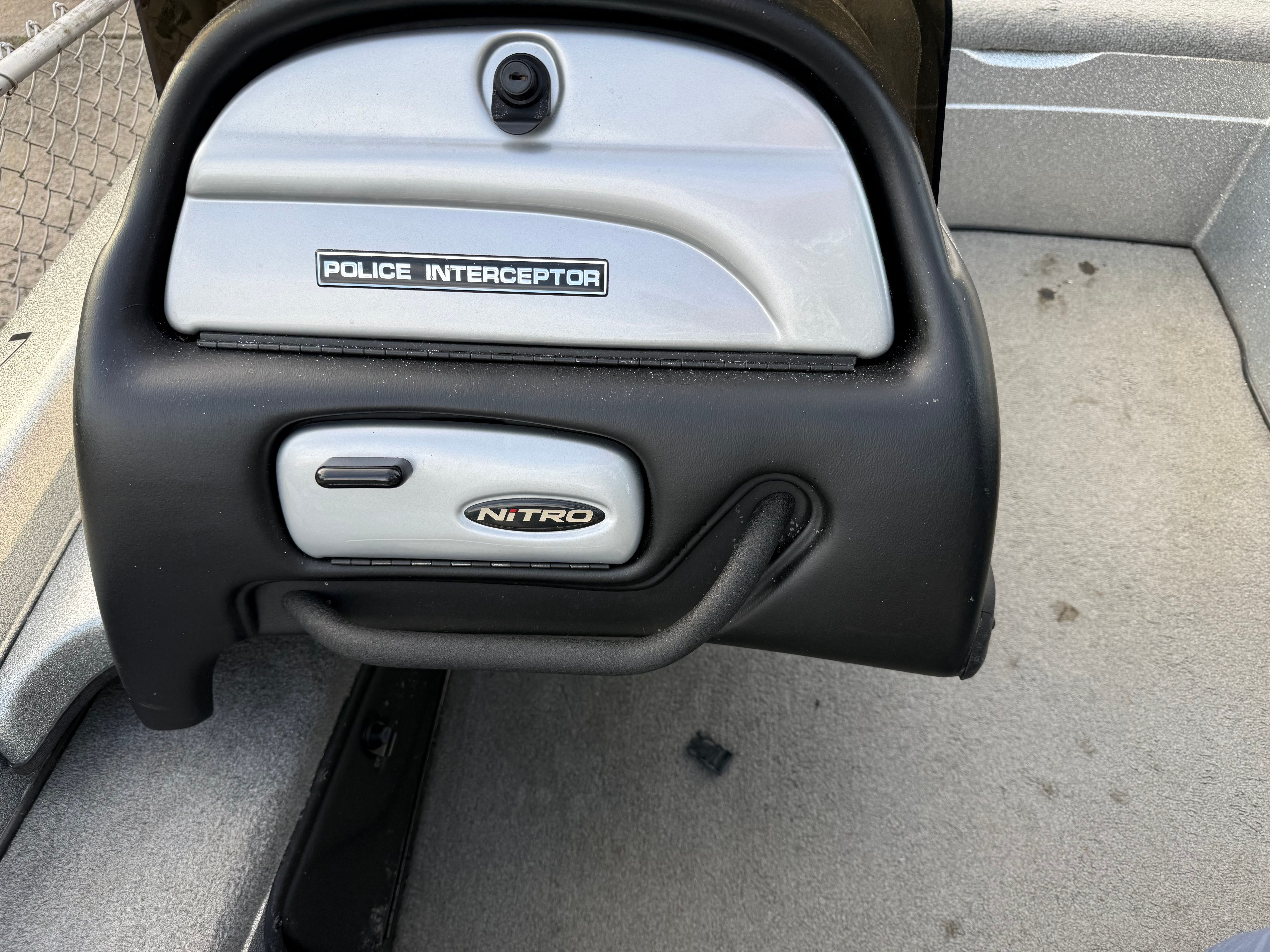 2004 Nitro NX 898 DC interior with "Police Interceptor" emblem.