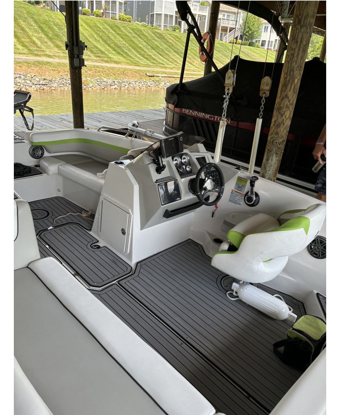 Interior of a 2023 Starcraft SVX 211 boat with modern design.