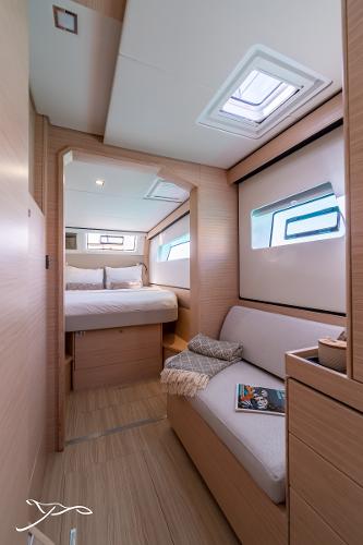 2025 Nautitech 44 Open cabin interior with modern design and natural light.