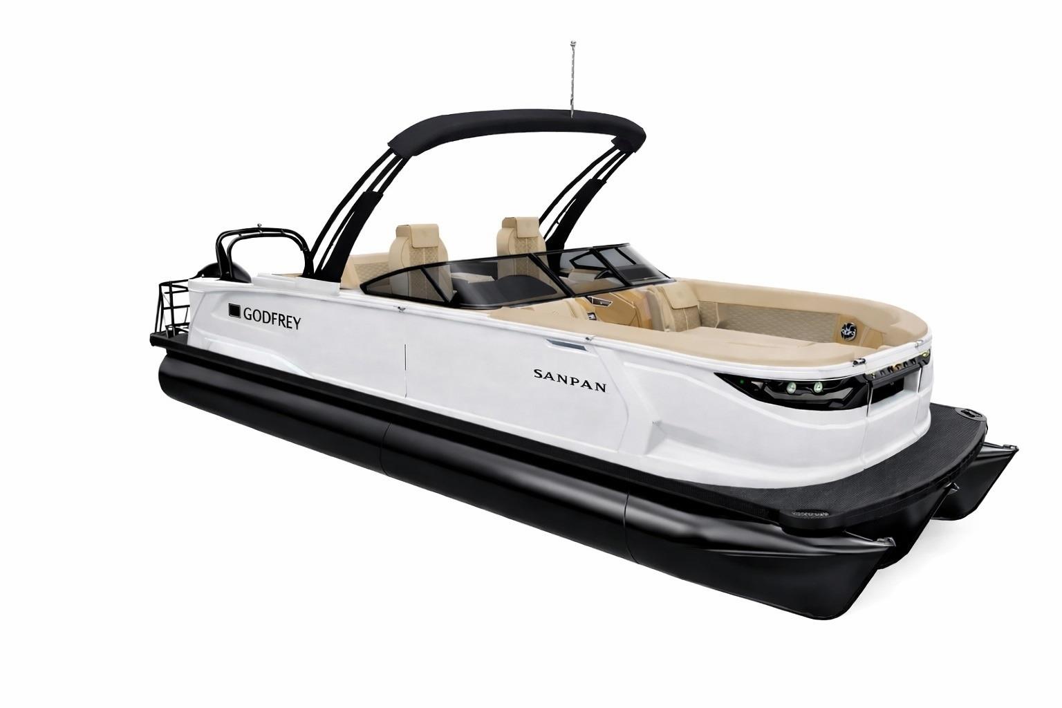 2027 Godfrey Sanpan 25' Single Flip Lounge Windshield Tritoon - 2500 SFLW