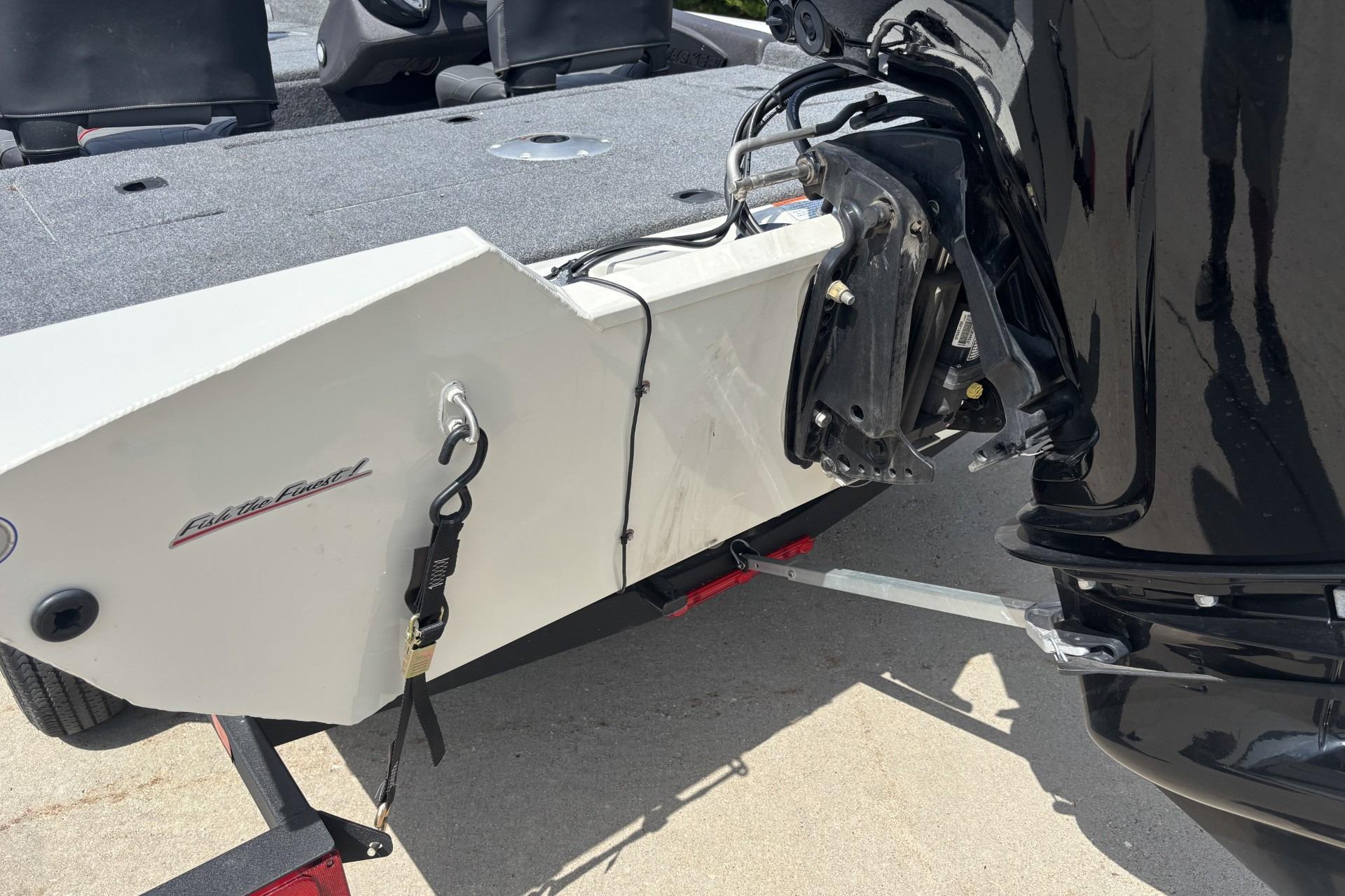 2024 Tracker Pro Team 175 TF boat with motor and trailer detail.