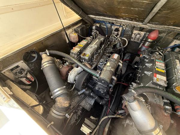 Engine compartment of a 2001 Albemarle 280 Express Sport Fisherman with diesel power.