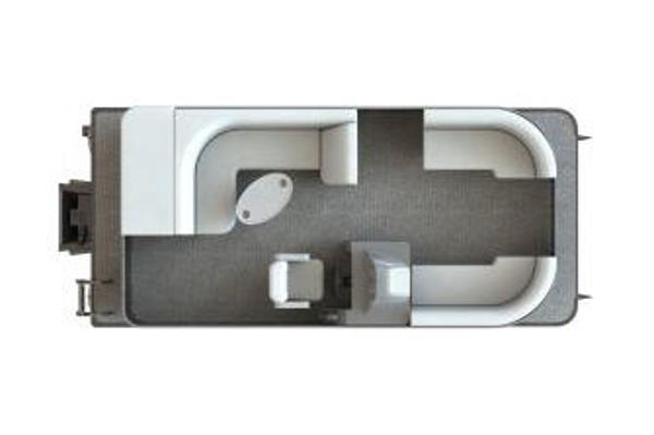 Manufacturer Provided Image: Top view of 2020 Starcraft EX 20 C pontoon boat interior layout.