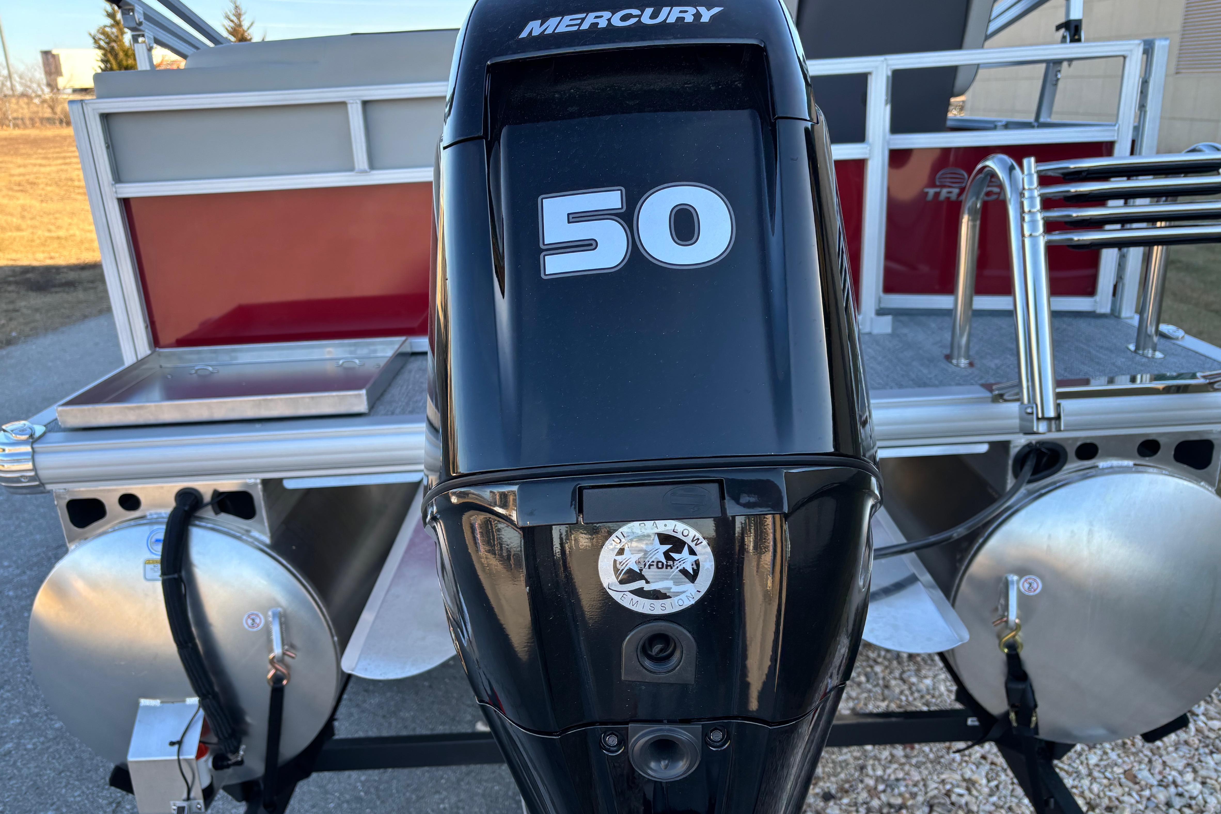 2026 Sun Tracker Bass Buggy 16 XL Select with Mercury 50 outboard motor.